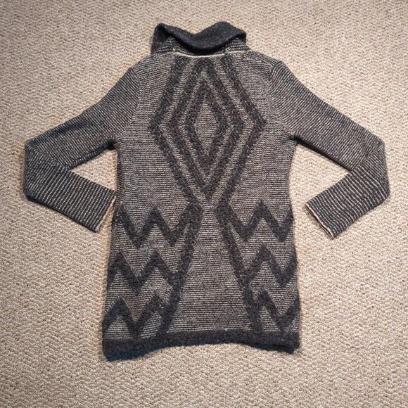 Anthropologie Angel of the North Cardigan Sweater Medium Gray Wool Open Front - Picture 4 of 6